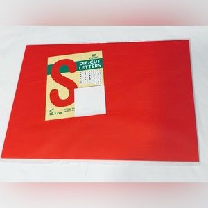 Die cut Letters Red.   87 counts.